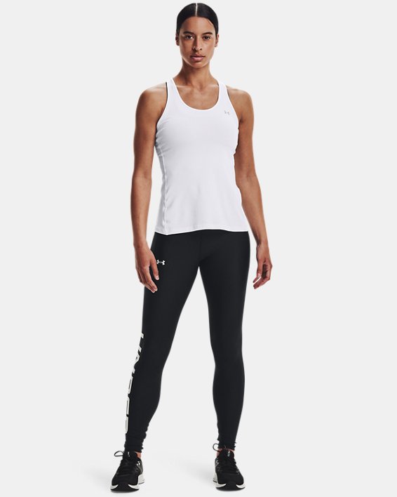 Women's HeatGear® No-Slip Waistband Full-Length Leggings, Black, pdpMainDesktop image number 2